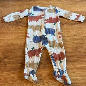 5/$10 Carter’s Heathered Gray Hippo Sleep and Play 9m